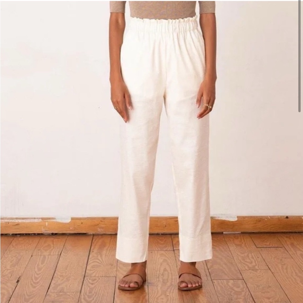 ADAY Kick Back High Waisted Linen‎ Pants Womens size Medium